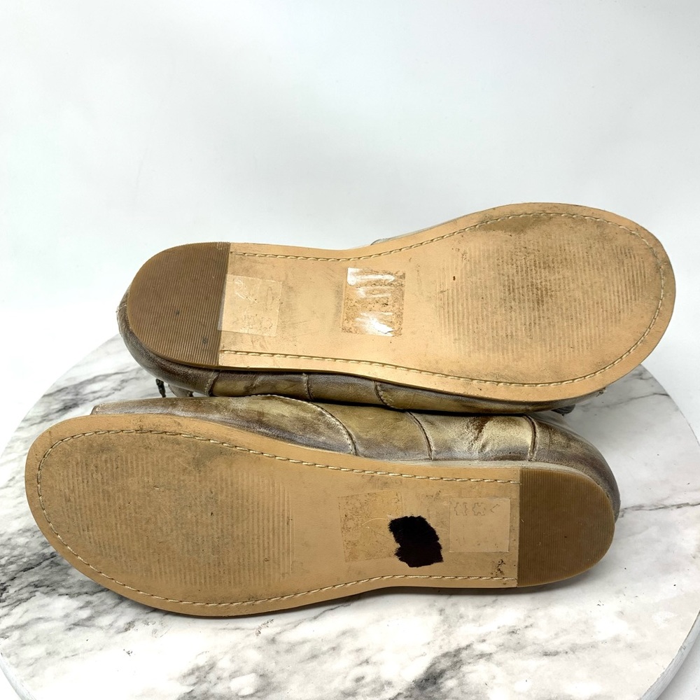 Roan By BedStu Winnie Lace Up Leather Sandals 7.5 Bohemian Moto Edgy Festival - Picture 8 of 16